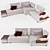 Modular Bonaldo Gossip Sofa 3D model small image 2