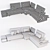 Modular Bonaldo Gossip Sofa 3D model small image 3