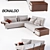 Modular Bonaldo Gossip Sofa 3D model small image 2