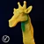 Graceful Giraffe Head Decor 3D model small image 2