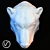 Arctic Dreams: Polar Bear Plaster Head 3D model small image 1