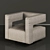 Restoration Hardware Drew Swivel Chair: Ultimate Comfort & Style 3D model small image 3