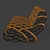 Sleek Steel Armchair: LaCividina Aria 3D model small image 2