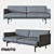 Modern Muuto OUTLINE 2 Seater Sofa 3D model small image 2