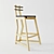 Trapezium Bar Chair: Stylish and Sturdy 3D model small image 1
