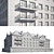 Renovated Low-Rise Building Facade | Leningradskoe Shosse, Russia 3D model small image 3