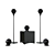 Cabasse Eole 3: 5.1 Surround Sound Set 3D model small image 1