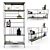 Modern Prairie Bookcase Set by Sauder Boutique 3D model small image 3