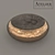 Stylish Velvet Metal Pouf 3D model small image 1