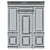 Elegant Wood Door Panels 3D model small image 3
