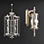 Glamour Rose Chandelier and Wall Lamp 3D model small image 1
