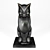 Elegant Bronze Cat Art Deco 3D model small image 1