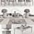 Visionnaire Windsor Table & Priscilla Chair Set 3D model small image 3