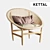 KETTAL Basket Indoor Armchair: Stylish Design for Modern Interiors 3D model small image 1