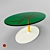 Oval Wood Coffee Table 3D model small image 1