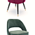 Essential Home Collins Velvet Chair 3D model small image 2