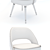 Essential Home Collins Velvet Chair 3D model small image 3