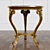 Roberto Giovannini 1141 Gold-Embellished Wooden Table 3D model small image 2