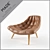 Sleek Kolton Chair - Modern Comfort 3D model small image 1