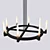 Cannelé Round Chandelier: Elegant, Contemporary Lighting 3D model small image 2