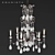 Elegant Huelva Chandelier: Handcrafted Glass Beads & Crystals 3D model small image 2