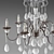 Elegant Huelva Chandelier: Handcrafted Glass Beads & Crystals 3D model small image 1