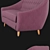 Claudia 3-Seater Fabric Sofa: Comfort meets style! 3D model small image 2