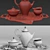 Antique Coffee Set (800K Polygons): High-Quality Silver Serveware 3D model small image 3