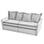 Modern Italian Sofa Bed 3D model small image 3