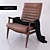 Sleek and Stylish Hans Armchair 3D model small image 1