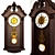 Rustic Wooden Wall Clock 3D model small image 1
