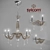 Sylcom Chandelier Set, Sconces 660/5, 660/А1, 660/А2 3D model small image 1