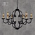 LOFT 1147 Chandelier - Metal, 6 Lights, 70cm Height, 82cm Diameter 3D model small image 1