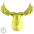 Elegant Gypsum Moose Sculpture 3D model small image 2