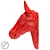 Equestrian Beauty: Horse Head Plaster 3D model small image 3