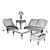 Luxury Furniture Set: Troya Sofa, Benet Coffee Table, Elegant Pedestal, Pina Iluminacion Lamp 3D model small image 2