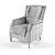 Modern Chelsea Armchair 3D model small image 2