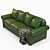Classic English Style Leather Sofa - 3 Colors 3D model small image 2