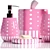 Pretty in Pink Bathroom Set 3D model small image 2