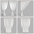 Mansard Window Tulle: 4 Variants 3D model small image 1