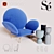 Sé Collections Stay Armchair & Time Piece Ceramic 3D model small image 1