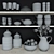 Kitchen Bliss Decor Set: Cookware, Vases, and Floral Pitcher 3D model small image 2