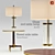 Sleek Glass Rod Lamp & Elegant Newel Side Table by Thomas Pheasant 3D model small image 1