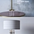 Sleek Glass Rod Lamp & Elegant Newel Side Table by Thomas Pheasant 3D model small image 2