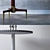 Sleek Glass Rod Lamp & Elegant Newel Side Table by Thomas Pheasant 3D model small image 3