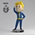 Perception VaultBoy Bobblehead - Fallout Game Collectible 3D model small image 1