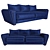 Contemporary Fabric Sofa 5326DV 3D model small image 1