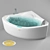 Compact Corner Jacuzzi UMA DUO 3D model small image 1