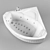 Compact Corner Jacuzzi UMA DUO 3D model small image 3