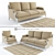 Hutton Dormand Collection: 3-Seat Sofa & Club Chair Set 3D model small image 1